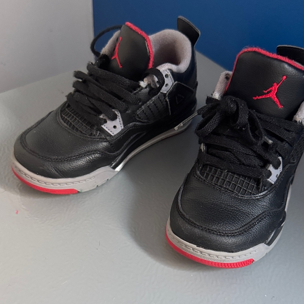 Jordan Kids Black and Red Sneakers